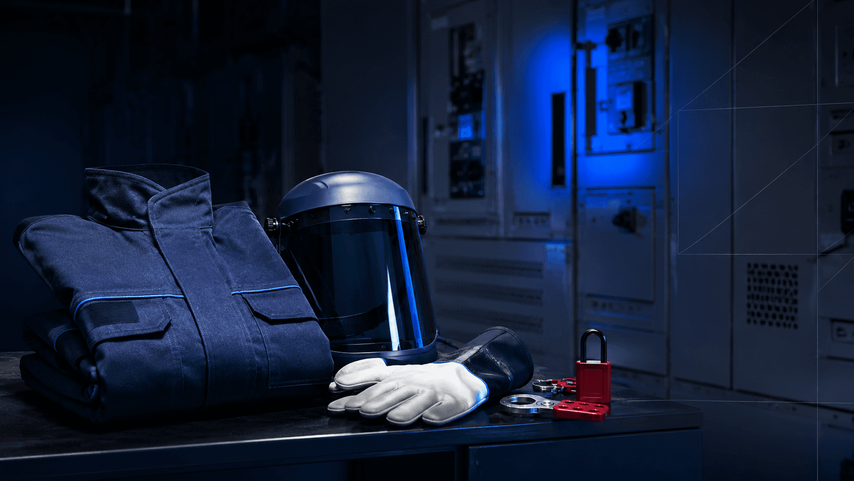 Editorial illustration for Lakeland Fire + Safety: public profile of its arc-flash protective-product catalog; it does not depict the source organization, event, or project.