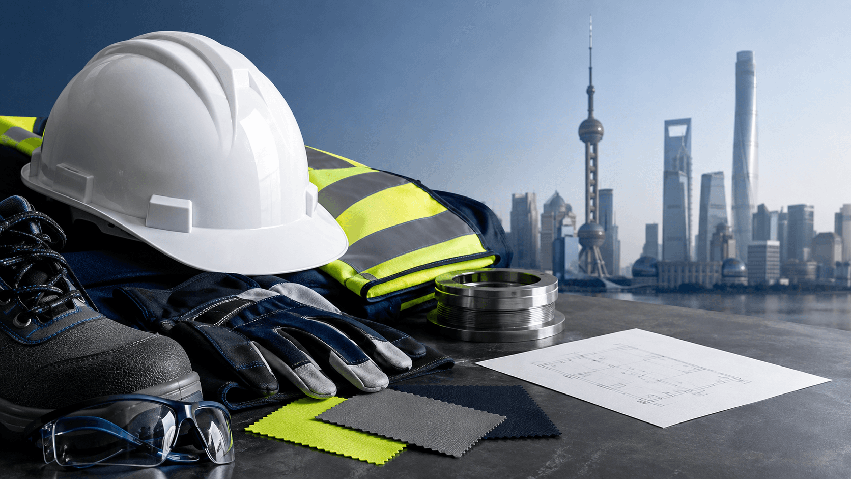 Editorial illustration for 110th CIOSH (Shanghai): public occupational-safety event information; it does not depict the source organization, event, or project.
