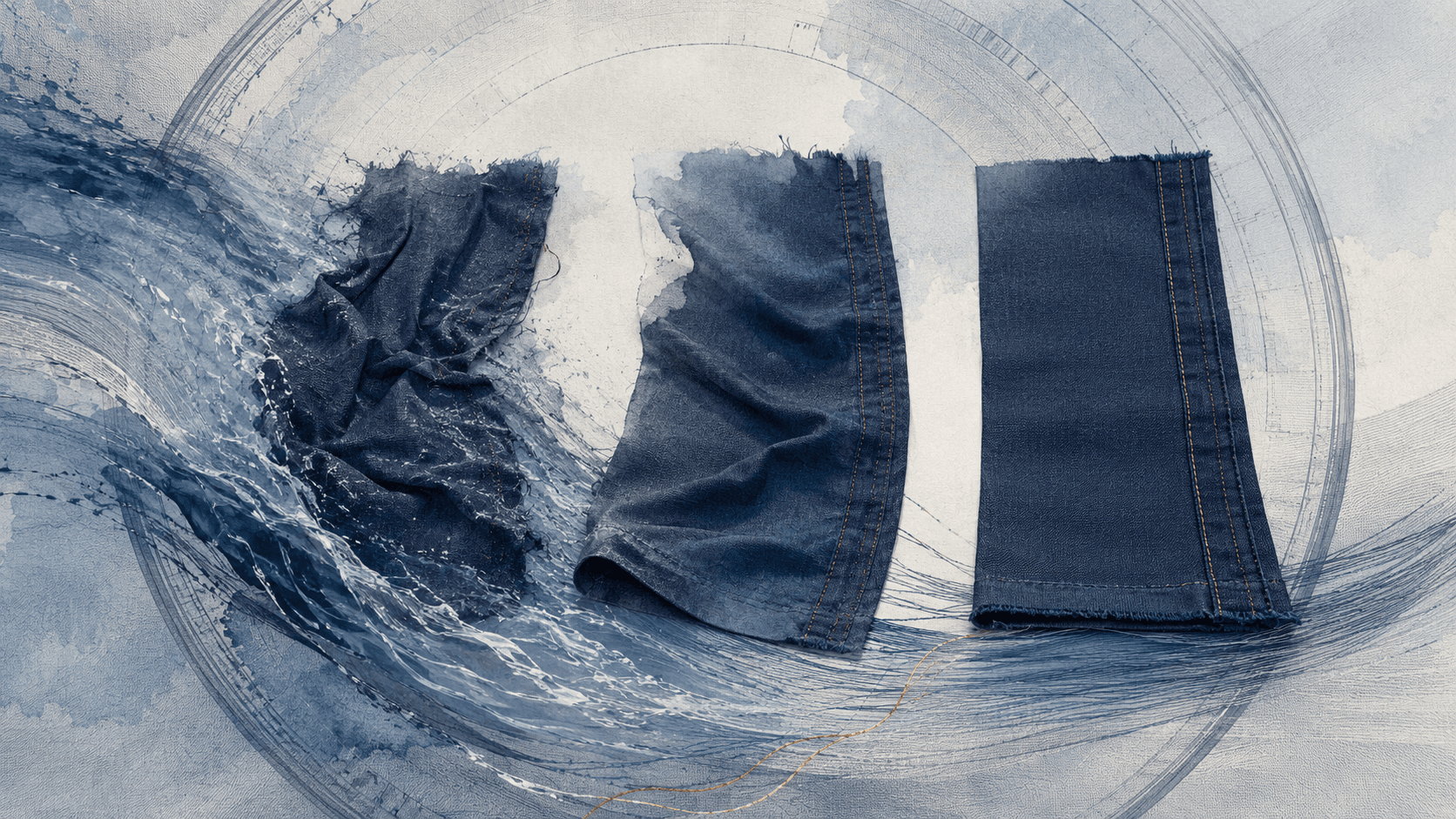 Hilo en una línea de producción textil